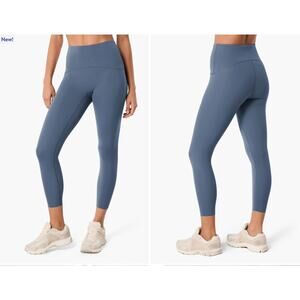 Spanx Booty Boost 7/8 Leggings Womens Small Shaping Stretch SPANXshape Blue